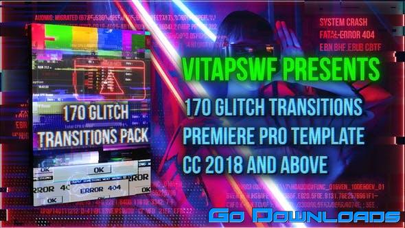 Videohive 170 Glitch Transitions Pack Free Download