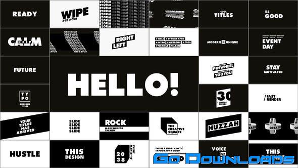 Videohive Typography Titles 28995500 Free Download