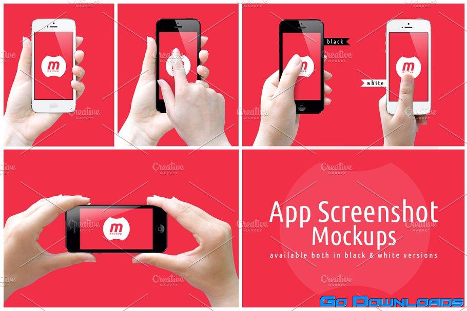 App Screenshot Mockups V1  Creativemarket