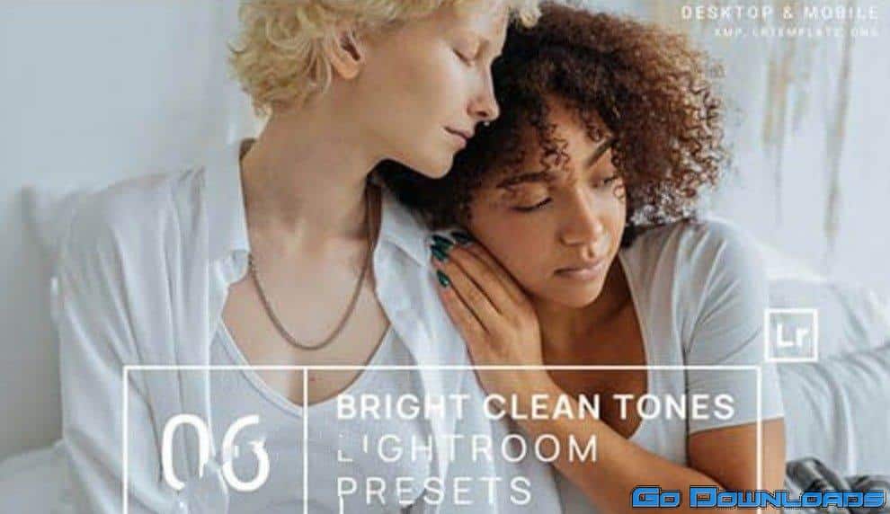 6 Bright Clean Tones Lightroom Presets + Mobile Free Download