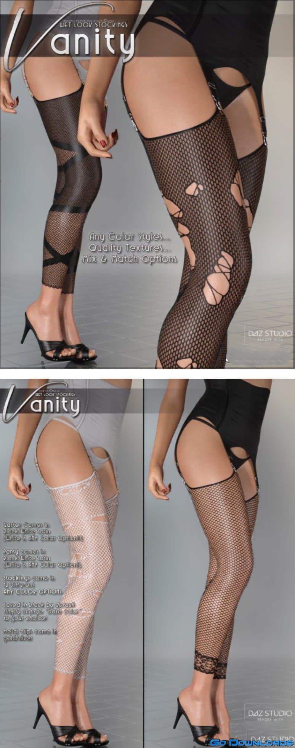 Vanity for Wet Look Stockings Genesis 8 Females Free Download
