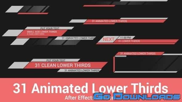 Videohive 31 Animated Lower Thirds 10272310 Free Download