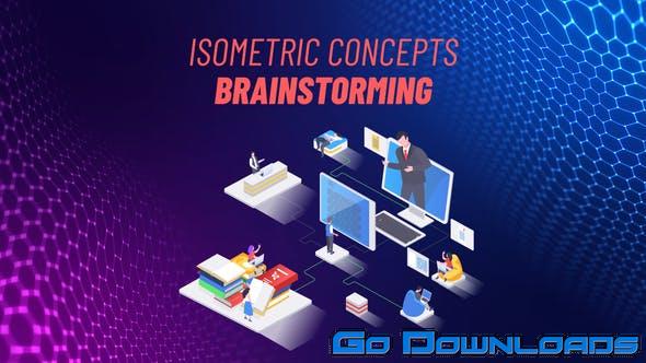 Videohive Brainstorming Isometric Concept 31693628 Free Download