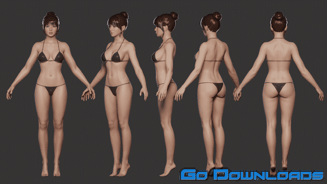 JOY – Realistic Female Character Low-poly 3D model Free Download