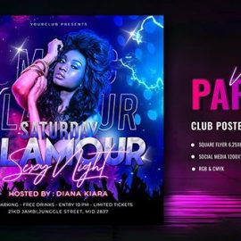 Music Night Party Poster Template Free Download