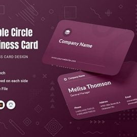 Purple Circle Business Card Free Download