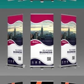 Roll-up Banners PSD Templates Free Download