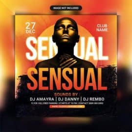 Sensual dj club party flyer Free Download