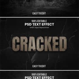 7 Grunge and Cracks PSD Text Effects Free Download