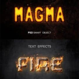 8 Fire Text Effects Templates for Photoshop Free Download