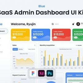 Blue – SaaS Admin Dashboard UI Kit Free Download