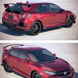 Honda Civic Type R 2018 3D Model Free Download