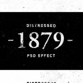 Old Distressed Text Effect 383333142 Free Download