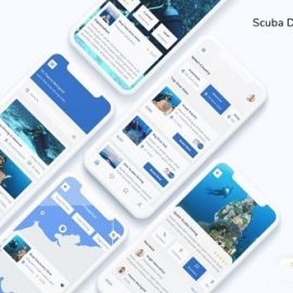 Scuba Diving Finder App UI Kit Free Download