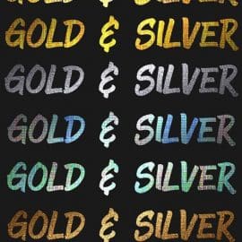 Silver & Gold Textures Styles for Photoshop Free Download