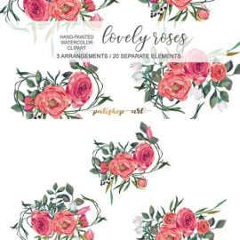 Red Roses Bouquets Elements Free Download