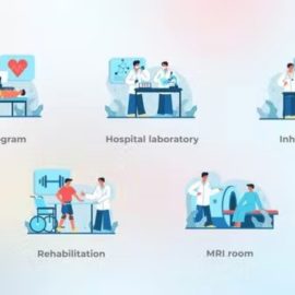 Videohive Hospital laboratory Flat concept 42886963 Free Download